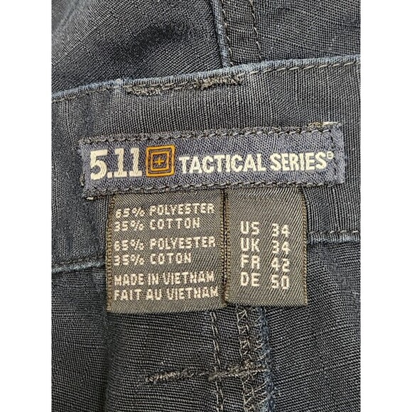 5.11 Tactical Shorts Men's 34 Navy Blue Cargo Taclite Pro Ripstop Utility 11" - Picture 3 of 6